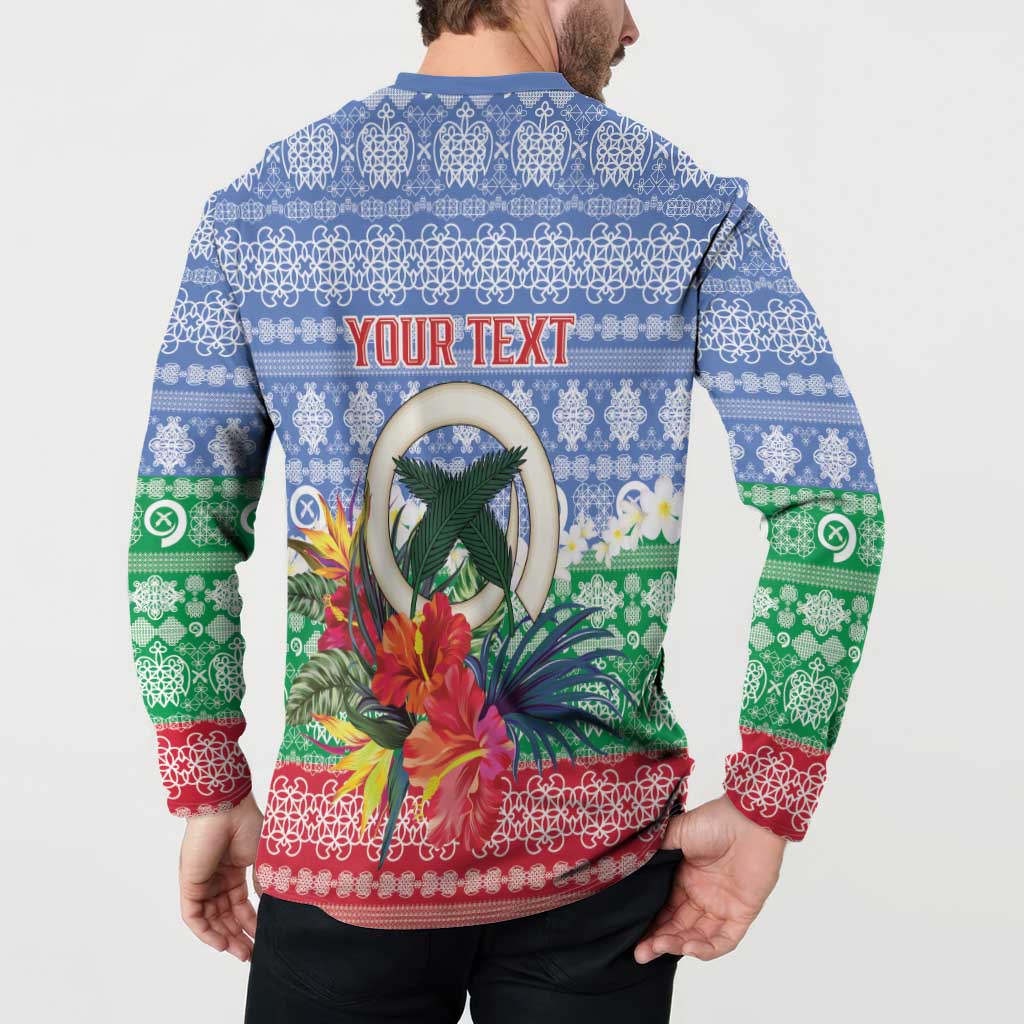 Personalised Shefa Joyeux Noel Button Sweatshirt Proud To Be a Ni-Van Sand Drawing Art LT9 - Polynesian Pride