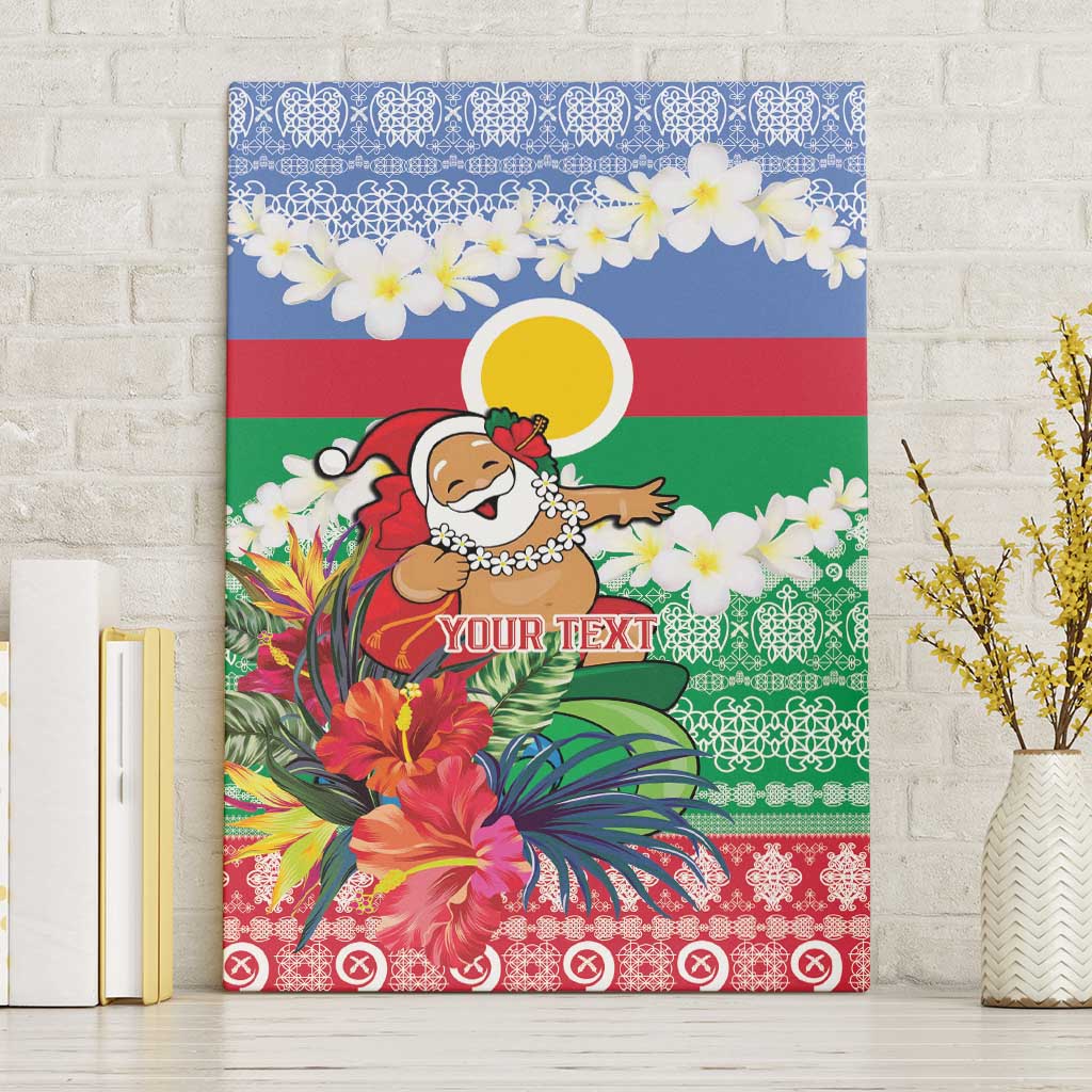Personalised Shefa Joyeux Noel Canvas Wall Art Proud To Be a Ni-Van Sand Drawing Art LT9 Without Frame Blue - Polynesian Pride