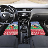 Personalised Shefa Joyeux Noel Car Mats Proud To Be a Ni-Van Sand Drawing Art LT9 Set 2pcs - Front Blue - Polynesian Pride