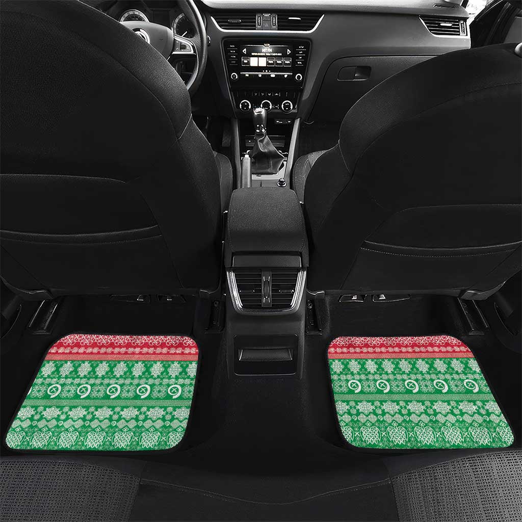 Personalised Shefa Joyeux Noel Car Mats Proud To Be a Ni-Van Sand Drawing Art LT9 Set 2pcs - Back Blue - Polynesian Pride