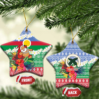 Personalised Shefa Joyeux Noel Ceramic Ornament Proud To Be a Ni-Van Sand Drawing Art LT9 Star Blue - Polynesian Pride