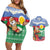 Personalised Shefa Joyeux Noel Couples Matching Off Shoulder Short Dress and Hawaiian Shirt Proud To Be a Ni-Van Sand Drawing Art - Polynesian Pride