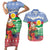 Personalised Shefa Joyeux Noel Couples Matching Short Sleeve Bodycon Dress and Hawaiian Shirt Proud To Be a Ni-Van Sand Drawing Art - Polynesian Pride