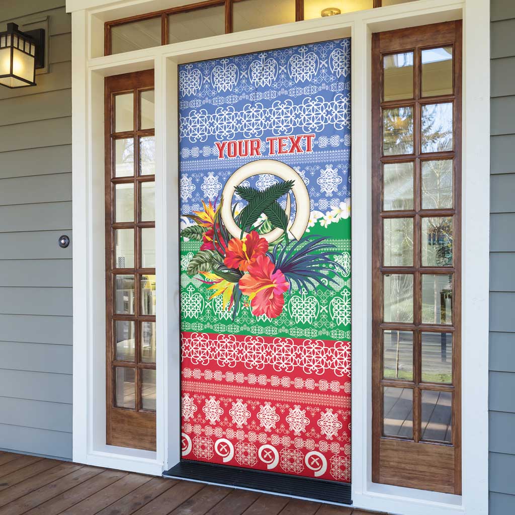 Personalised Shefa Joyeux Noel Door Cover Proud To Be a Ni-Van Sand Drawing Art - Polynesian Pride