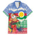 Personalised Shefa Joyeux Noel Family Matching Off Shoulder Short Dress and Hawaiian Shirt Proud To Be a Ni-Van Sand Drawing Art - Polynesian Pride