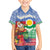 Personalised Shefa Joyeux Noel Family Matching Off Shoulder Short Dress and Hawaiian Shirt Proud To Be a Ni-Van Sand Drawing Art - Polynesian Pride