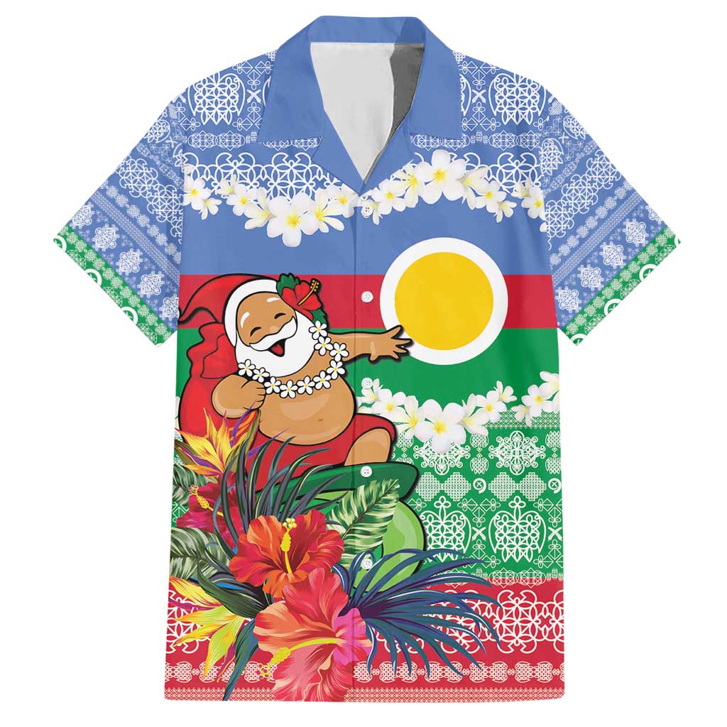 Personalised Shefa Joyeux Noel Family Matching Short Sleeve Bodycon Dress and Hawaiian Shirt Proud To Be a Ni-Van Sand Drawing Art - Polynesian Pride