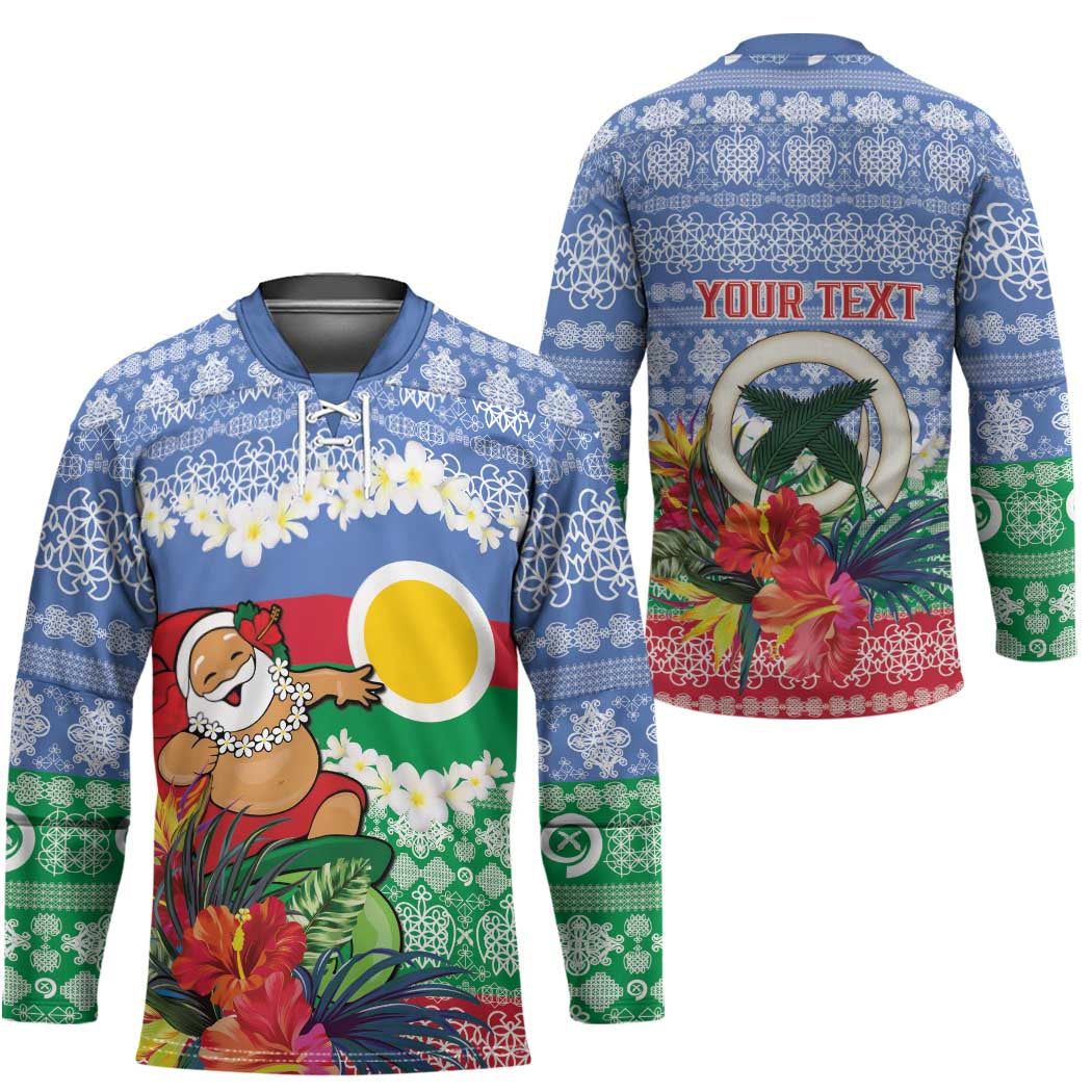 Personalised Shefa Joyeux Noel Hockey Jersey Proud To Be a Ni-Van Sand Drawing Art LT9 - Polynesian Pride