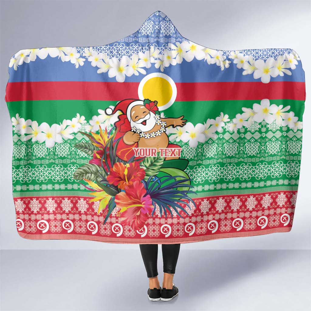 Personalised Shefa Joyeux Noel Hooded Blanket Proud To Be a Ni-Van Sand Drawing Art - Polynesian Pride