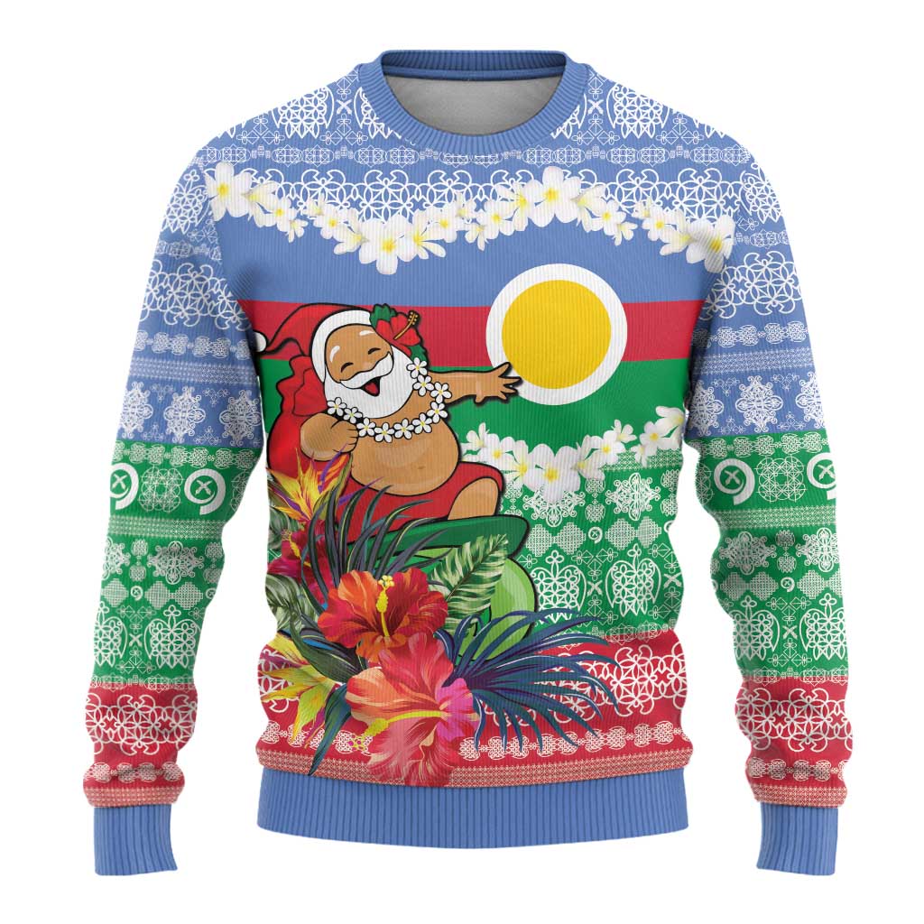 Personalised Shefa Joyeux Noel Ugly Christmas Sweater Proud To Be a Ni-Van Sand Drawing Art - Polynesian Pride