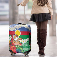 Personalised Shefa Joyeux Noel Luggage Cover Proud To Be a Ni-Van Sand Drawing Art - Polynesian Pride