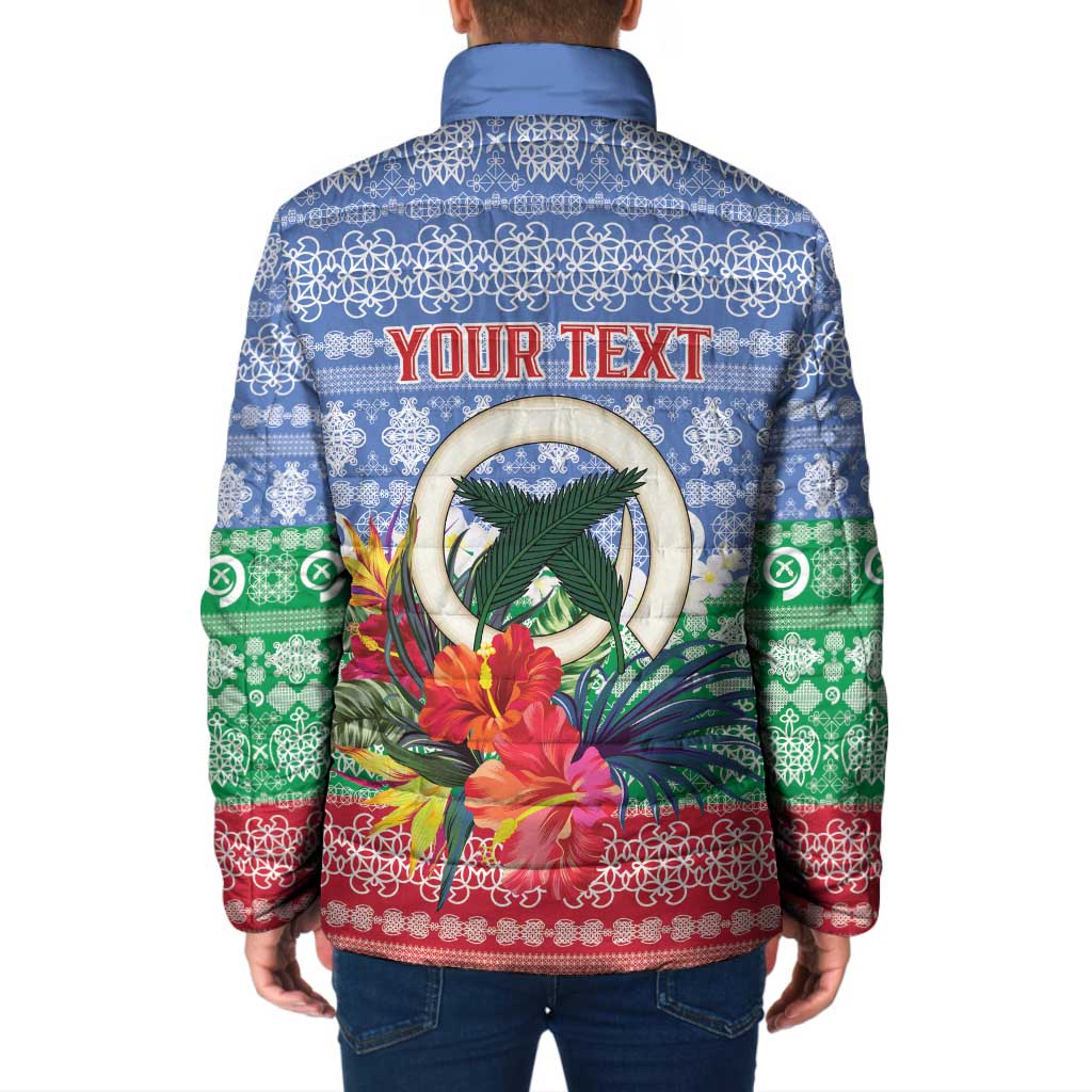 Personalised Shefa Joyeux Noel Padded Jacket Proud To Be a Ni-Van Sand Drawing Art LT9 - Polynesian Pride