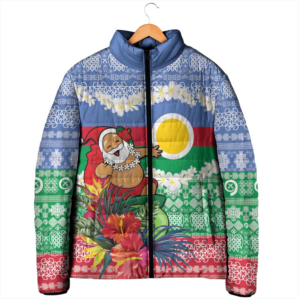 Personalised Shefa Joyeux Noel Padded Jacket Proud To Be a Ni-Van Sand Drawing Art LT9 - Polynesian Pride