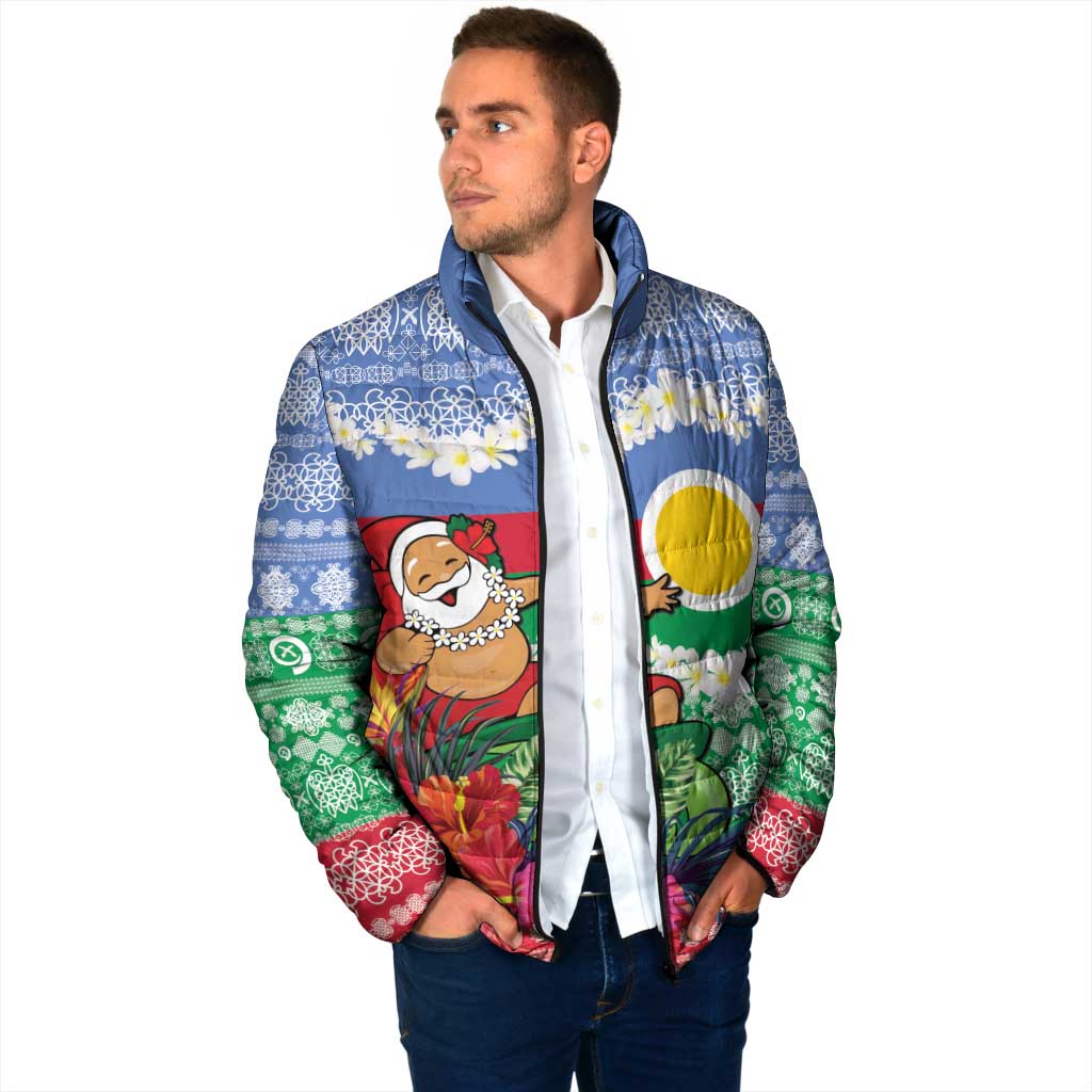 Personalised Shefa Joyeux Noel Padded Jacket Proud To Be a Ni-Van Sand Drawing Art LT9 - Polynesian Pride