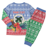 Personalised Shefa Joyeux Noel Christmas Pajama Set Proud To Be a Ni-Van Sand Drawing Art - Polynesian Pride