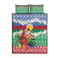 Personalised Shefa Joyeux Noel Quilt Bed Set Proud To Be a Ni-Van Sand Drawing Art - Polynesian Pride