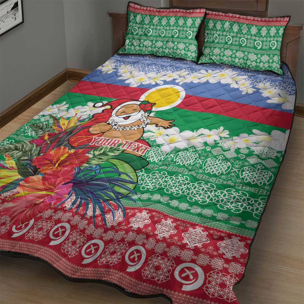 Personalised Shefa Joyeux Noel Quilt Bed Set Proud To Be a Ni-Van Sand Drawing Art - Polynesian Pride