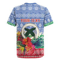 Personalised Shefa Joyeux Noel Rugby Jersey Proud To Be a Ni-Van Sand Drawing Art LT9 - Polynesian Pride