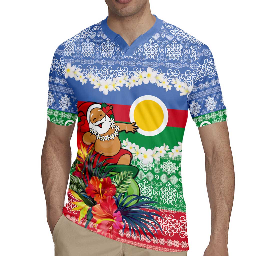 Personalised Shefa Joyeux Noel Rugby Jersey Proud To Be a Ni-Van Sand Drawing Art LT9 - Polynesian Pride