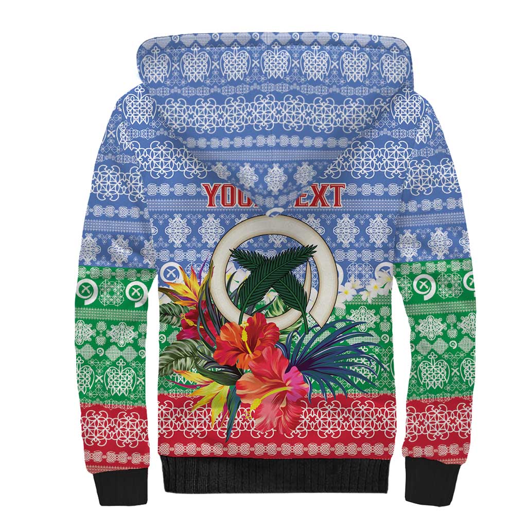 Personalised Shefa Joyeux Noel Sherpa Hoodie Proud To Be a Ni-Van Sand Drawing Art LT9 - Polynesian Pride