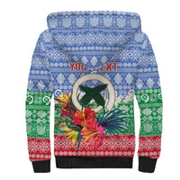 Personalised Shefa Joyeux Noel Sherpa Hoodie Proud To Be a Ni-Van Sand Drawing Art LT9 - Polynesian Pride