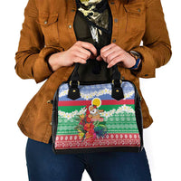 Personalised Shefa Joyeux Noel Shoulder Handbag Proud To Be a Ni-Van Sand Drawing Art - Polynesian Pride
