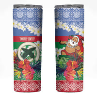 Personalised Shefa Joyeux Noel Skinny Tumbler Proud To Be a Ni-Van Sand Drawing Art - Polynesian Pride