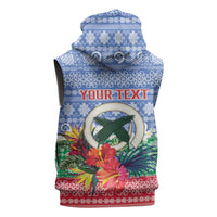 Personalised Shefa Joyeux Noel Sleeveless Hoodie Proud To Be a Ni-Van Sand Drawing Art LT9 - Polynesian Pride
