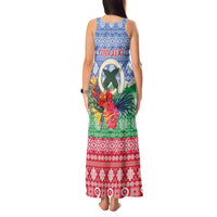 Personalised Shefa Joyeux Noel Tank Maxi Dress Proud To Be a Ni-Van Sand Drawing Art - Polynesian Pride