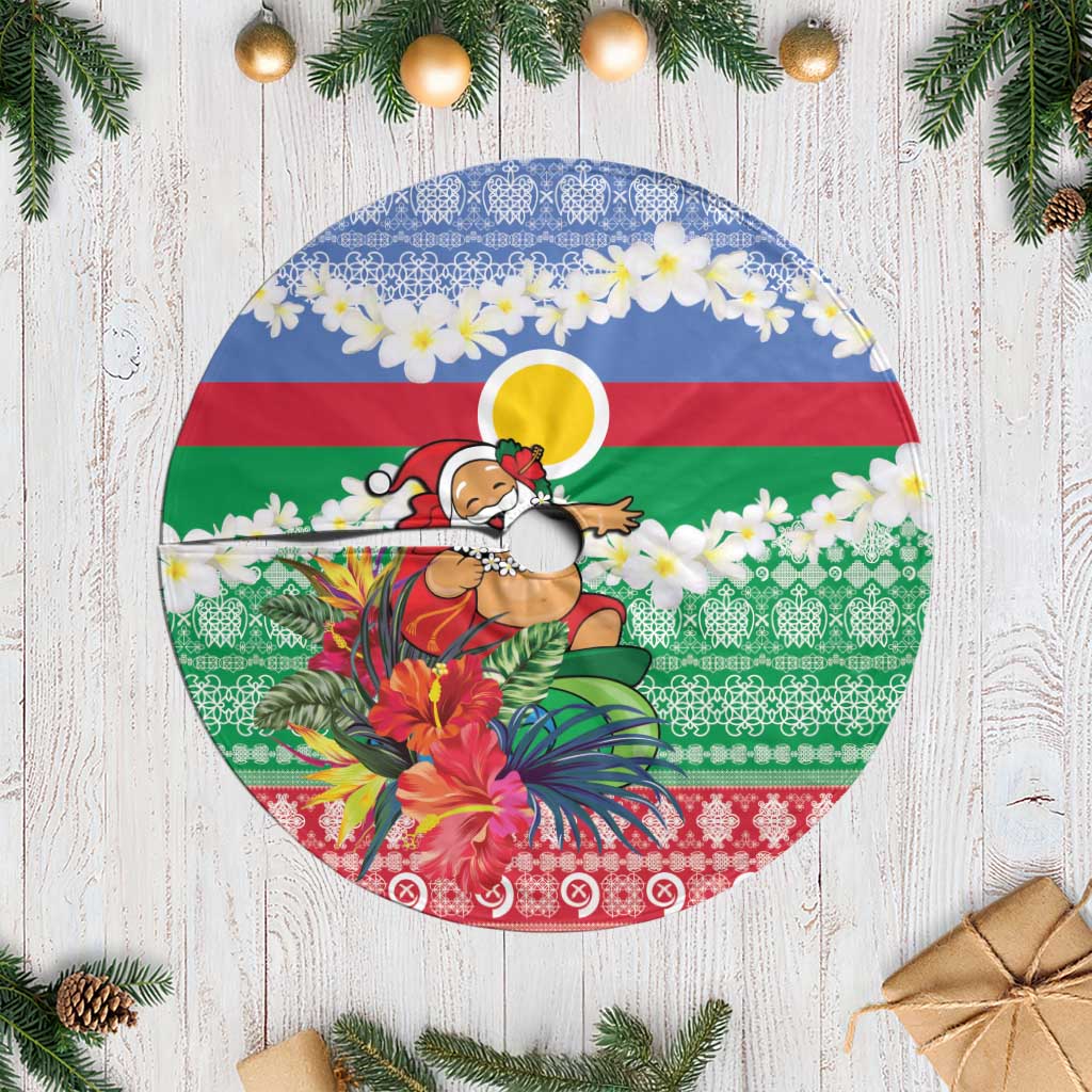 Shefa Joyeux Noel Tree Skirt Proud To Be a Ni-Van Sand Drawing Art LT9 Casual Blue - Polynesian Pride
