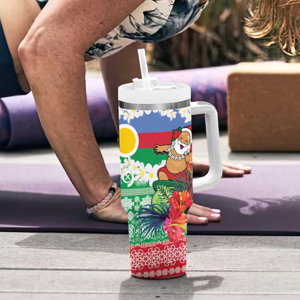 Personalised Shefa Joyeux Noel Tumbler With Handle Proud To Be a Ni-Van Sand Drawing Art - Polynesian Pride