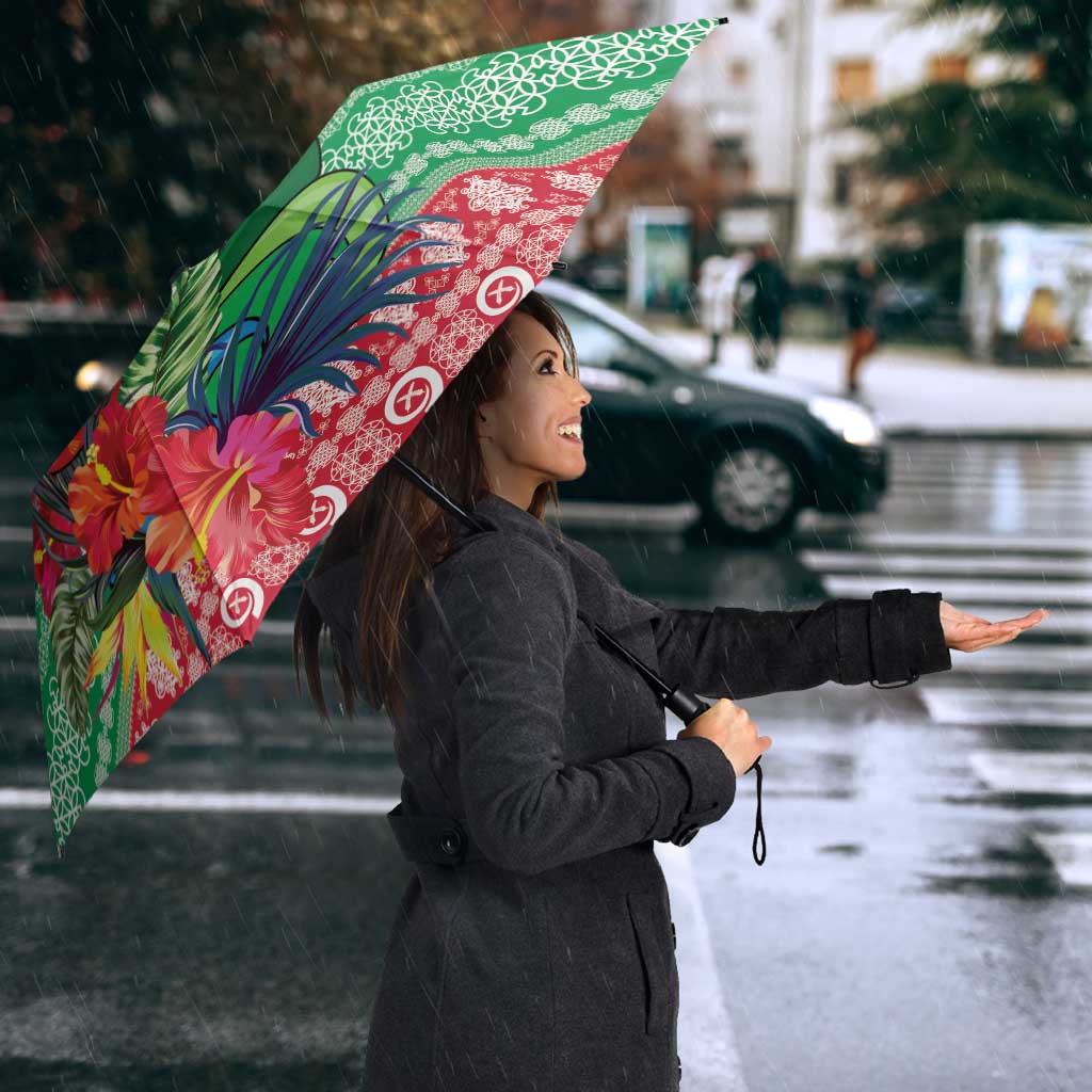 Personalised Shefa Joyeux Noel Umbrella Proud To Be a Ni-Van Sand Drawing Art - Polynesian Pride