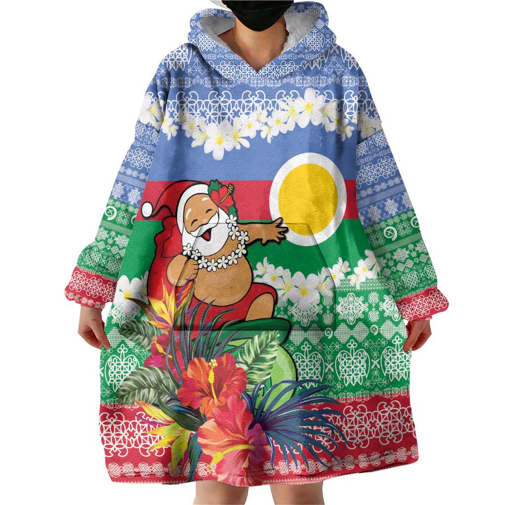 Personalised Shefa Joyeux Noel Wearable Blanket Hoodie Proud To Be a Ni-Van Sand Drawing Art LT9 - Polynesian Pride
