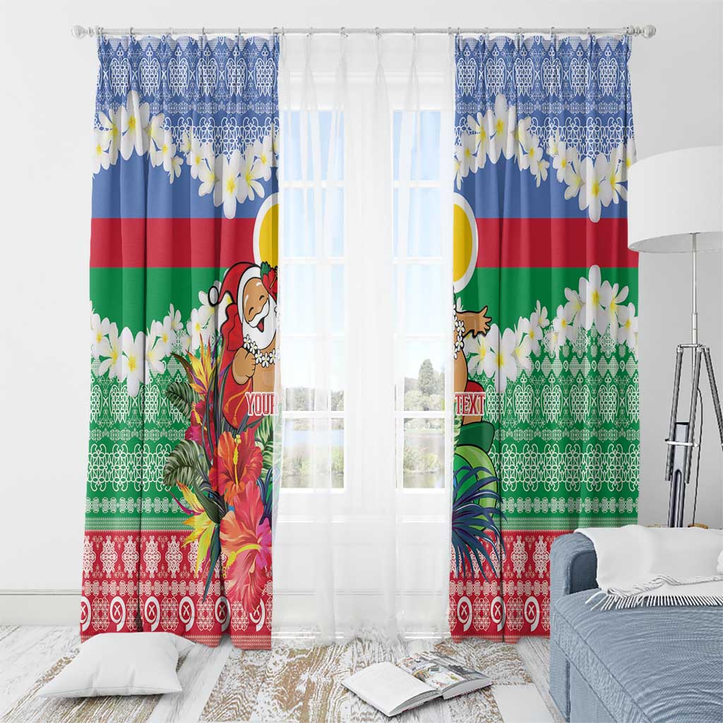 Personalised Shefa Joyeux Noel Window Curtain Proud To Be a Ni-Van Sand Drawing Art - Polynesian Pride