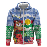 Personalised Shefa Joyeux Noel Zip Hoodie Proud To Be a Ni-Van Sand Drawing Art - Polynesian Pride