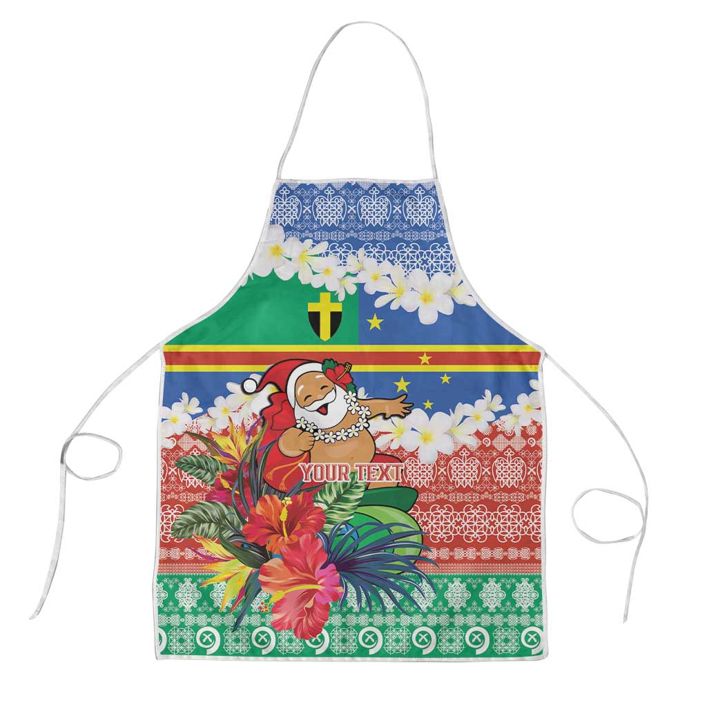 Personalised Tafea Joyeux Noel Apron Proud To Be a Ni-Van Sand Drawing Art LT9 Blue - Polynesian Pride