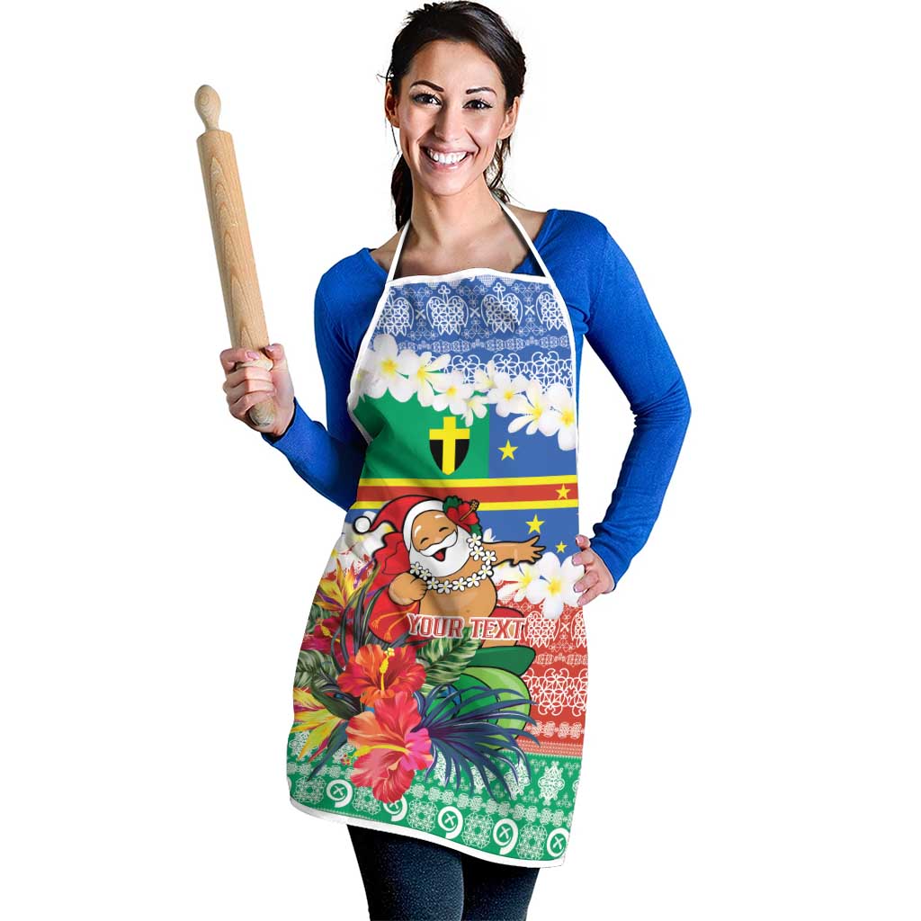 Personalised Tafea Joyeux Noel Apron Proud To Be a Ni-Van Sand Drawing Art LT9 - Polynesian Pride