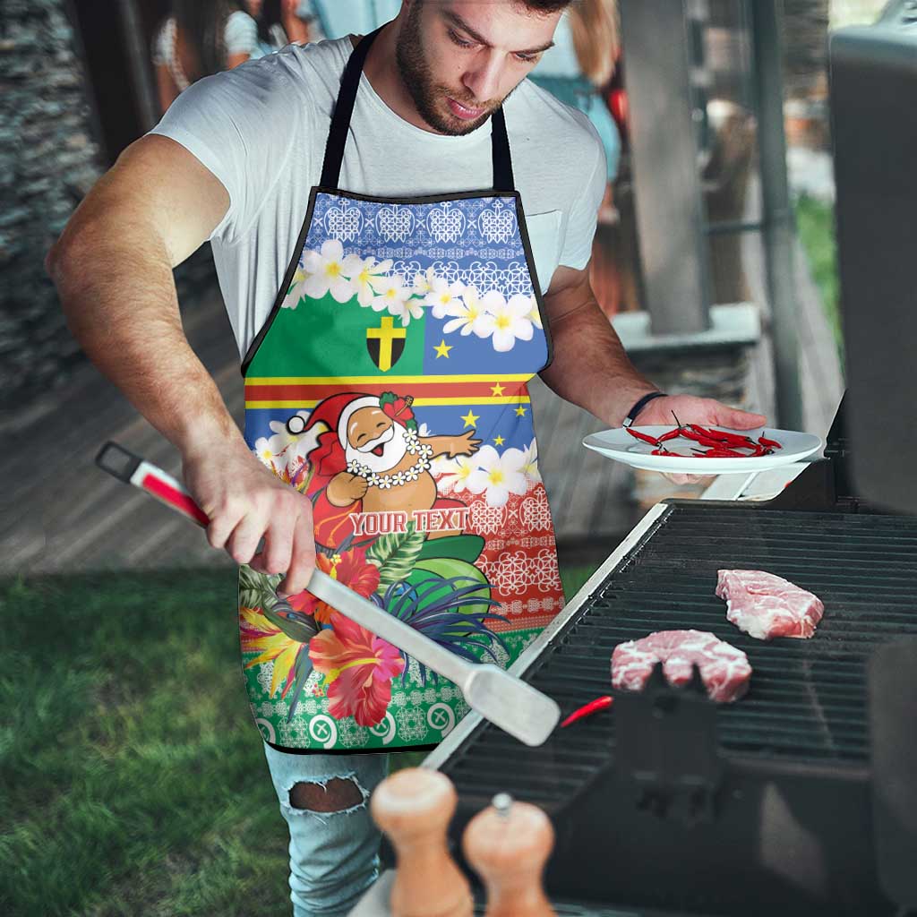 Personalised Tafea Joyeux Noel Apron Proud To Be a Ni-Van Sand Drawing Art LT9 - Polynesian Pride
