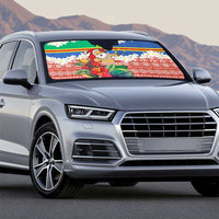 Personalised Tafea Joyeux Noel Auto Sun Shade Proud To Be a Ni-Van Sand Drawing Art - Polynesian Pride