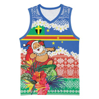 Personalised Tafea Joyeux Noel Basketball Jersey Proud To Be a Ni-Van Sand Drawing Art LT9 Unisex Blue - Polynesian Pride