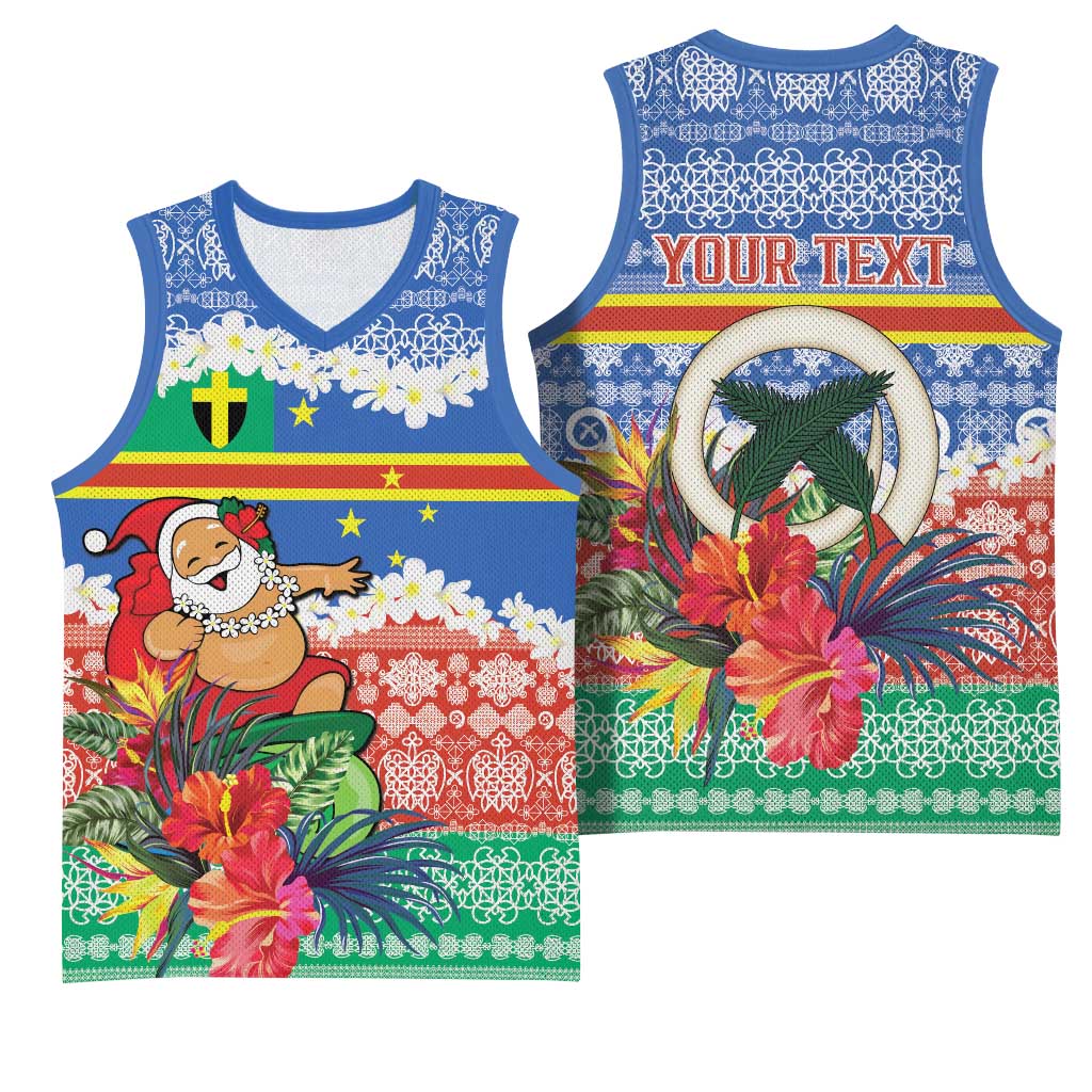 Personalised Tafea Joyeux Noel Basketball Jersey Proud To Be a Ni-Van Sand Drawing Art LT9 - Polynesian Pride