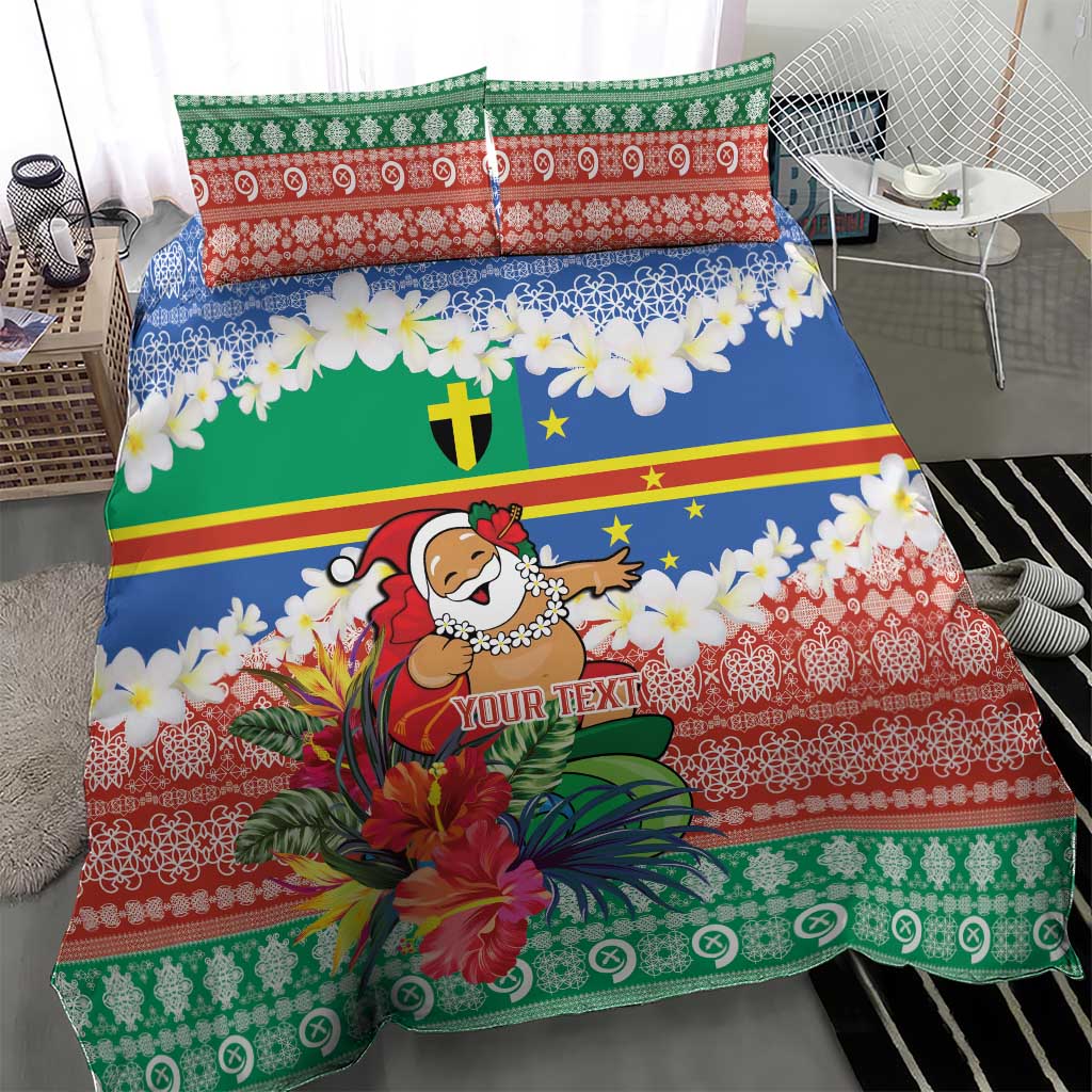Personalised Tafea Joyeux Noel Bedding Set Proud To Be a Ni-Van Sand Drawing Art - Polynesian Pride