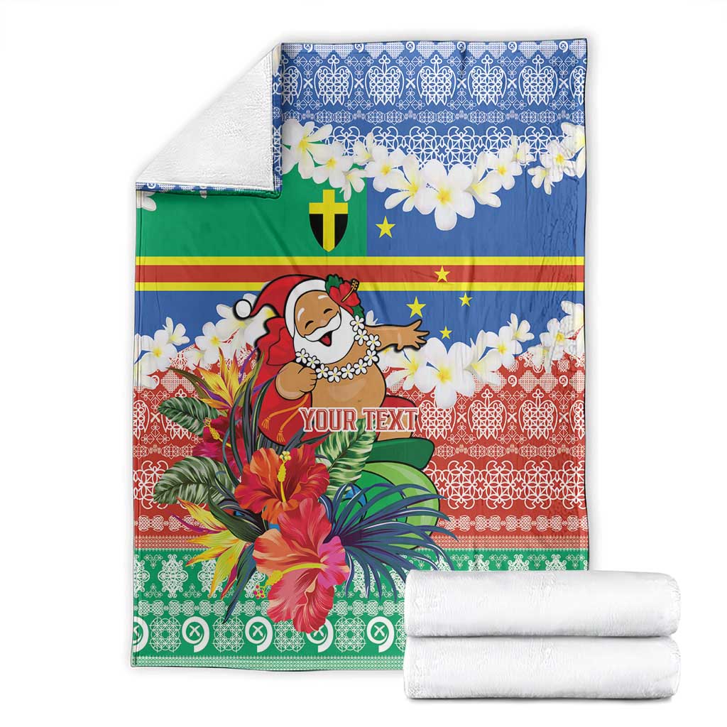 Personalised Tafea Joyeux Noel Blanket Proud To Be a Ni-Van Sand Drawing Art - Polynesian Pride