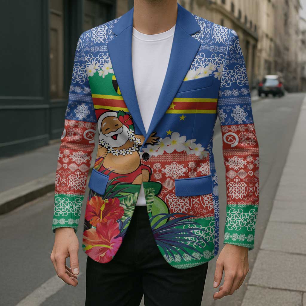 Personalised Tafea Joyeux Noel Blazer Proud To Be a Ni-Van Sand Drawing Art LT9 - Polynesian Pride