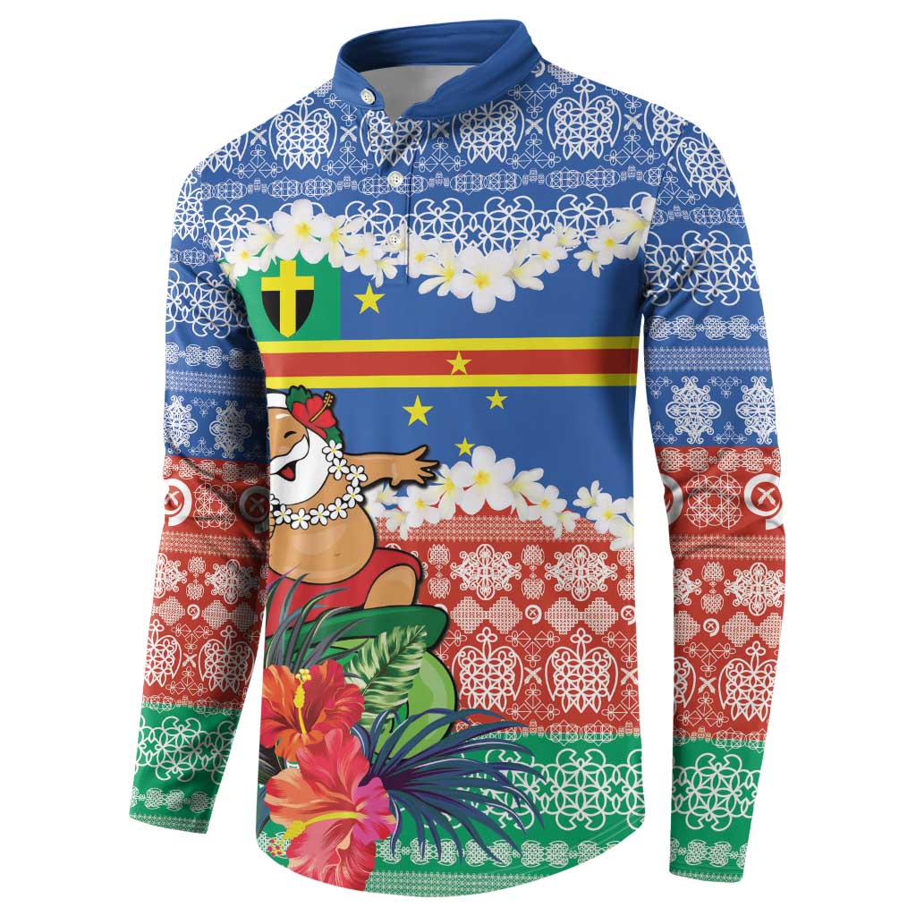 Personalised Tafea Joyeux Noel Button Sweatshirt Proud To Be a Ni-Van Sand Drawing Art LT9 - Polynesian Pride