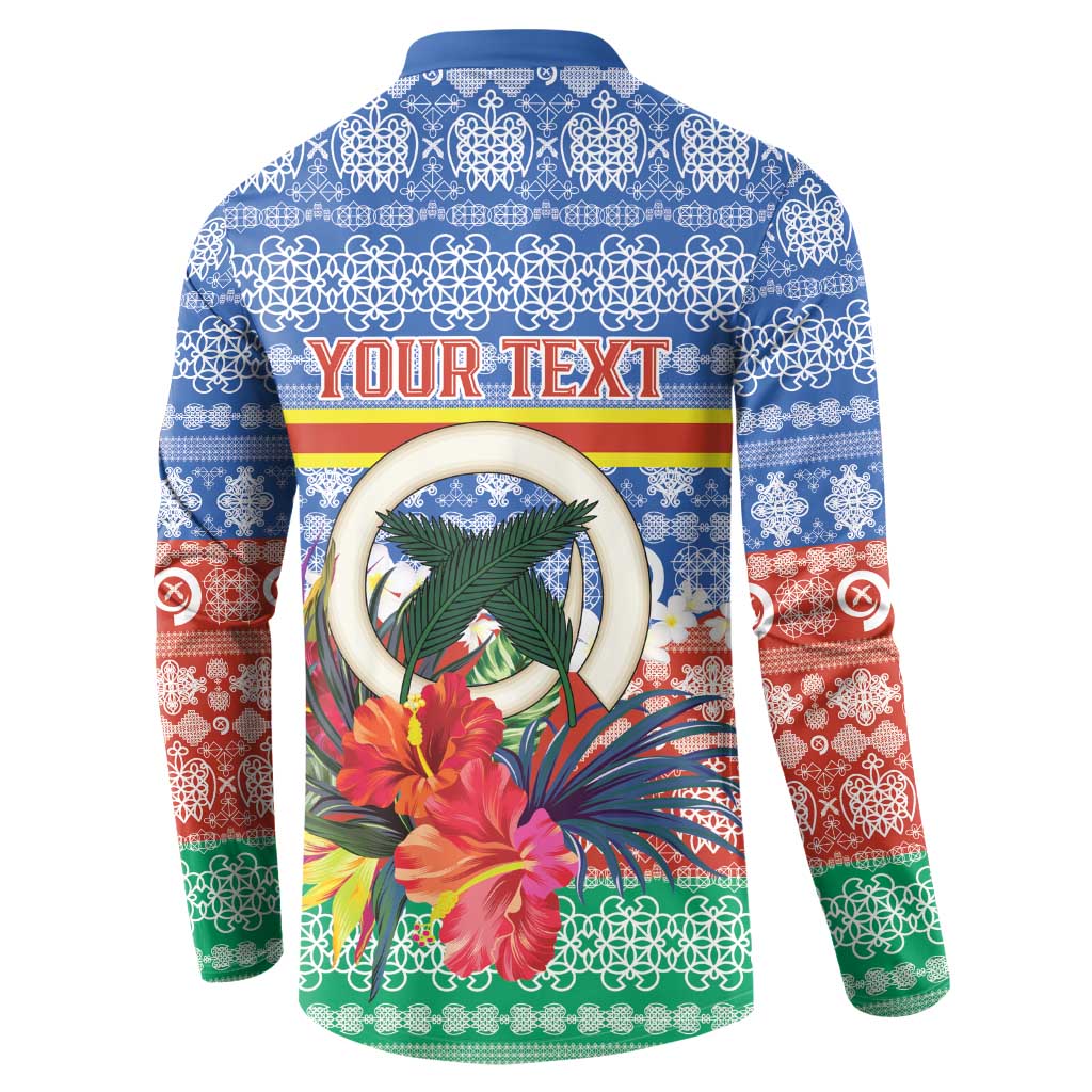 Personalised Tafea Joyeux Noel Button Sweatshirt Proud To Be a Ni-Van Sand Drawing Art LT9 - Polynesian Pride