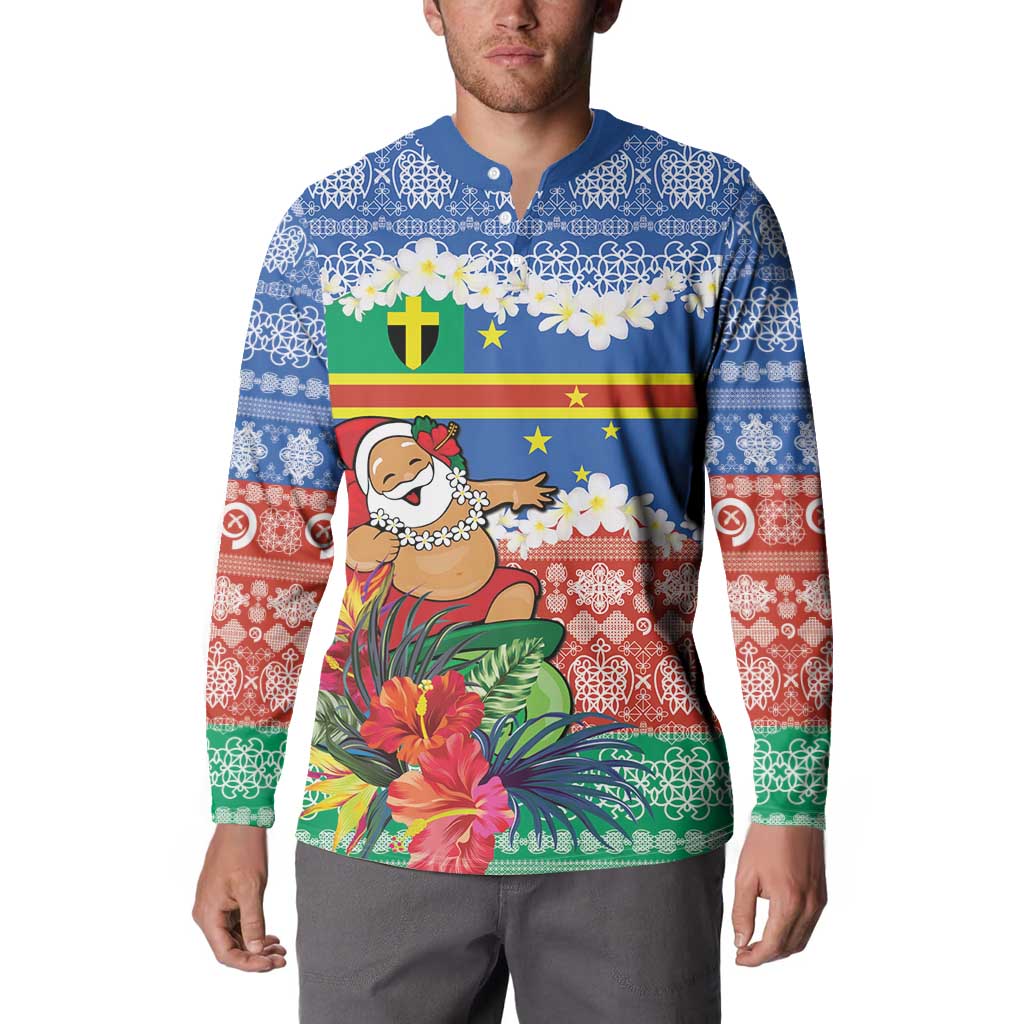 Personalised Tafea Joyeux Noel Button Sweatshirt Proud To Be a Ni-Van Sand Drawing Art LT9 - Polynesian Pride