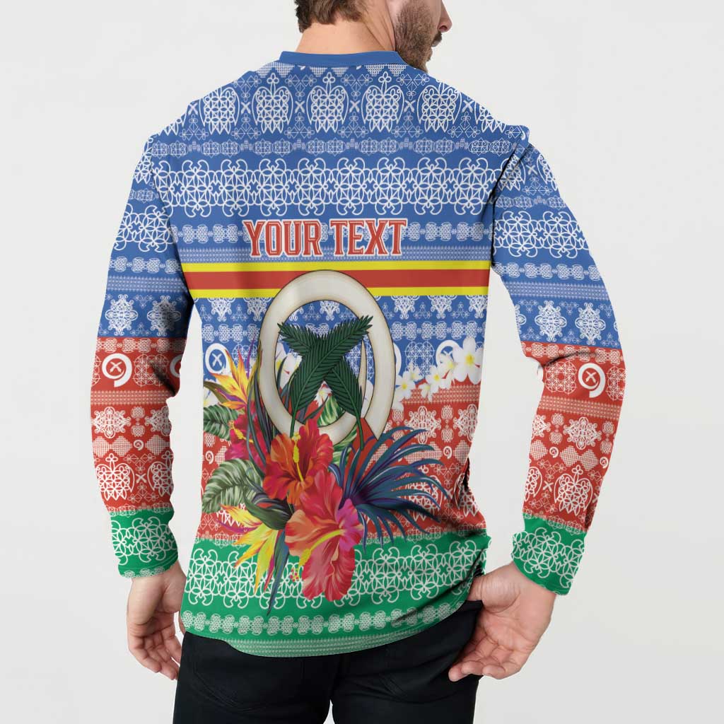 Personalised Tafea Joyeux Noel Button Sweatshirt Proud To Be a Ni-Van Sand Drawing Art LT9 - Polynesian Pride