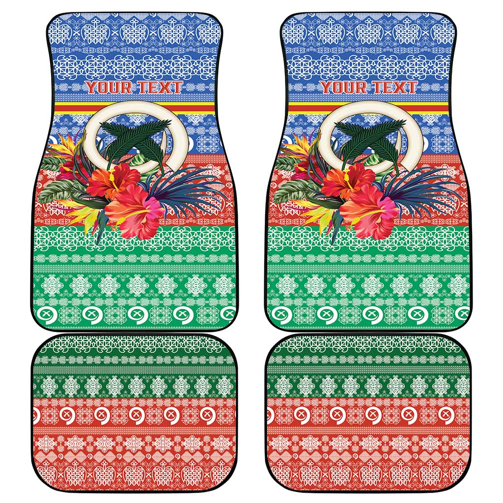 Personalised Tafea Joyeux Noel Car Mats Proud To Be a Ni-Van Sand Drawing Art LT9 - Polynesian Pride