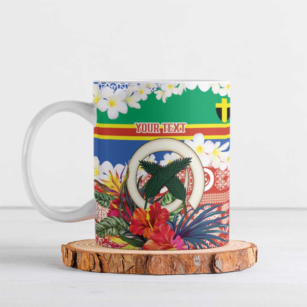 Personalised Tafea Joyeux Noel Ceramic Mug Proud To Be a Ni-Van Sand Drawing Art LT9 Blue - Polynesian Pride